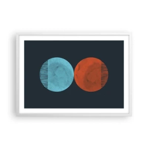 Poster în ramă albă - Doar geometrie? - 70x50 cm