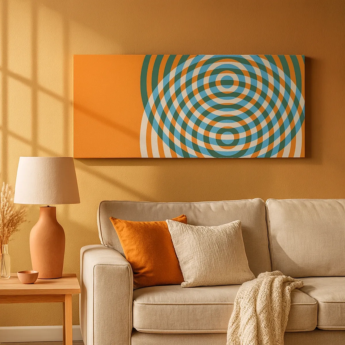 Tablou pe pânză - Variație circulară abstractă - 30x30 cm