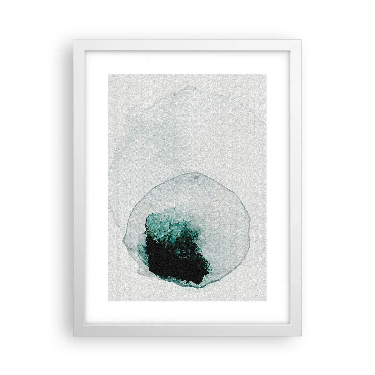 Poster în ramă albă - Într-o picătură de apă - 30x40 cm
