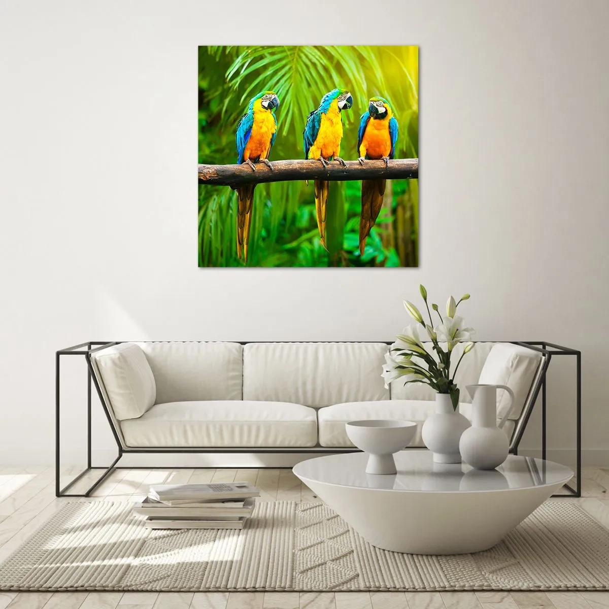 Tablou pe sticlă - Și ai auzit că ea...? - 50x50 cm