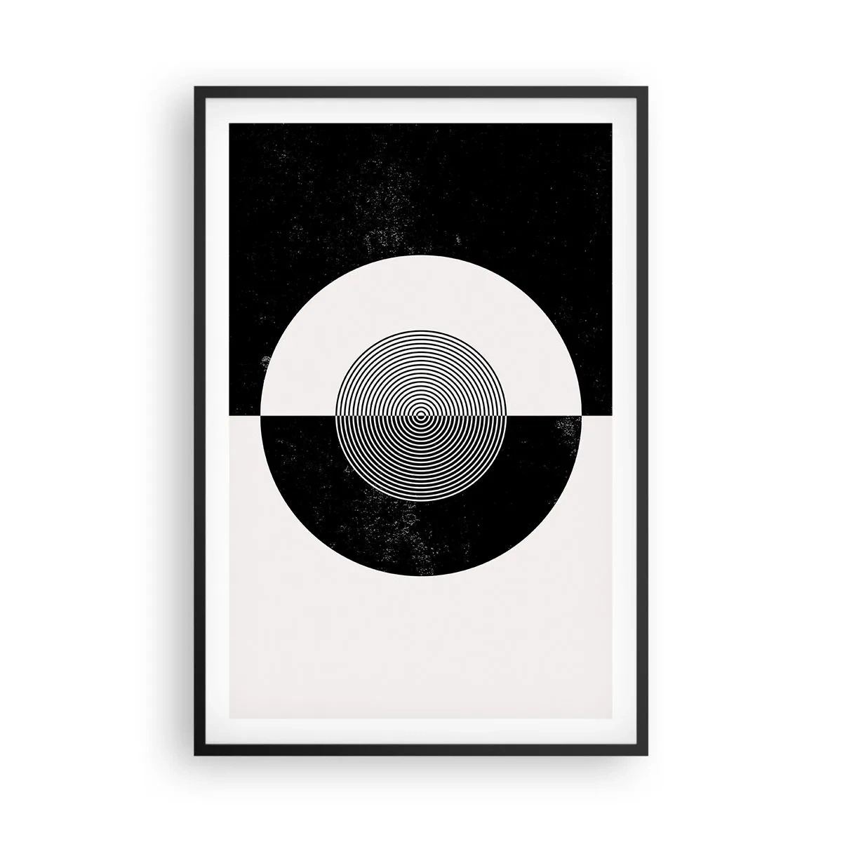 Poster în ramă neagră - Armonie în alb și negru - 61x91 cm