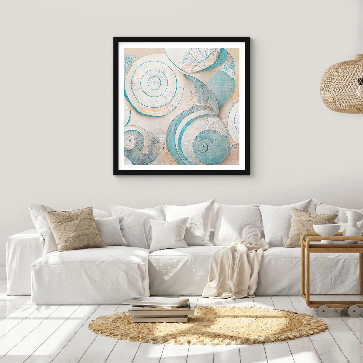 Poster în ramă neagră - Ce ascunde cochilia? - 30x30 cm