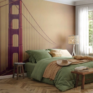 Tapet Premium Sand - Între cer și pământ - Peisaj, Arhitectură, San Francisco - 100x70 cm