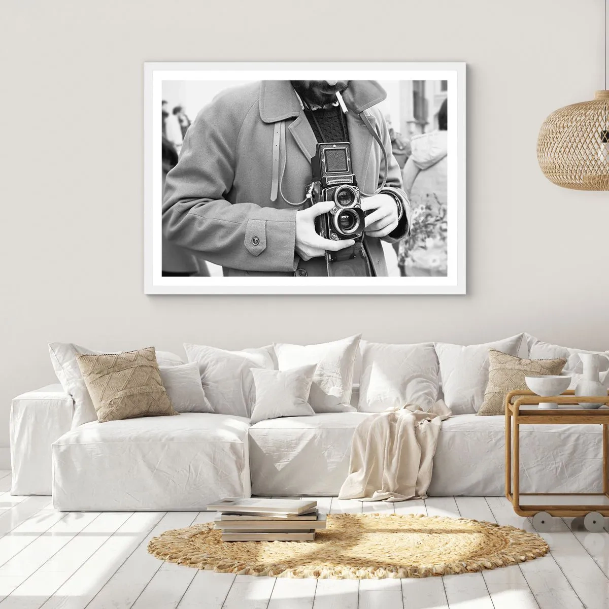 Poster în ramă albă - În stilul retro - 100x70 cm