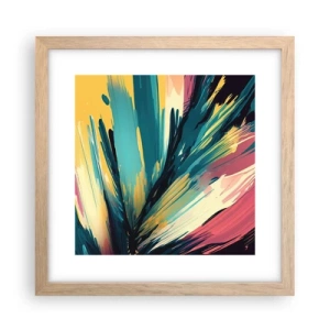 Poster în ramă de stejar deschis - Compoziția - o explozie de bucurie - 30x30 cm