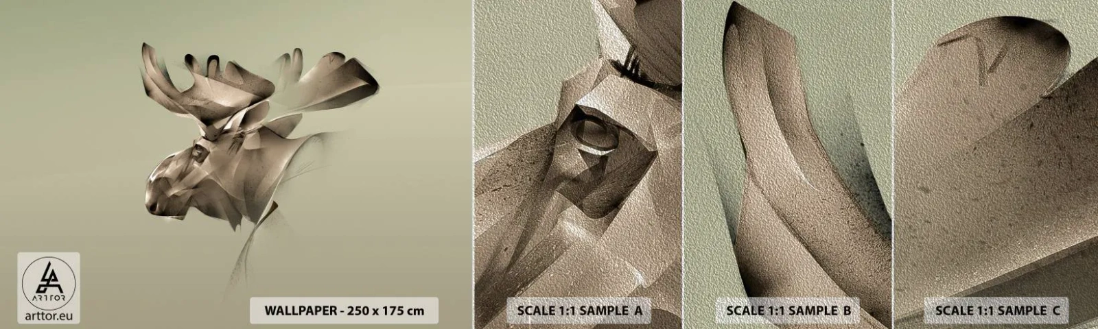 Mostră tapet Premium Sand - Puterea blândă a calmului - Elan, Abstracția, Bucată - 100x30 cm