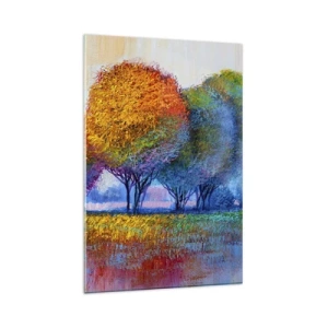 Tablou pe sticlă - Coroanele culorilor - 80x120 cm