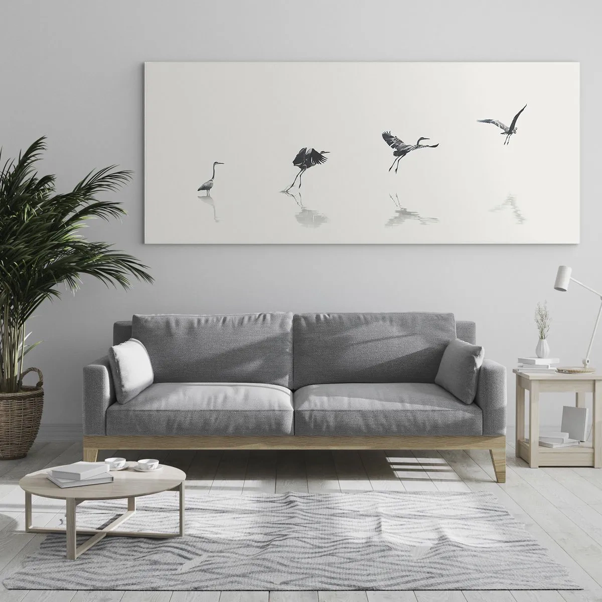 Tablou pe sticlă - Patru pași simpli - 120x50 cm