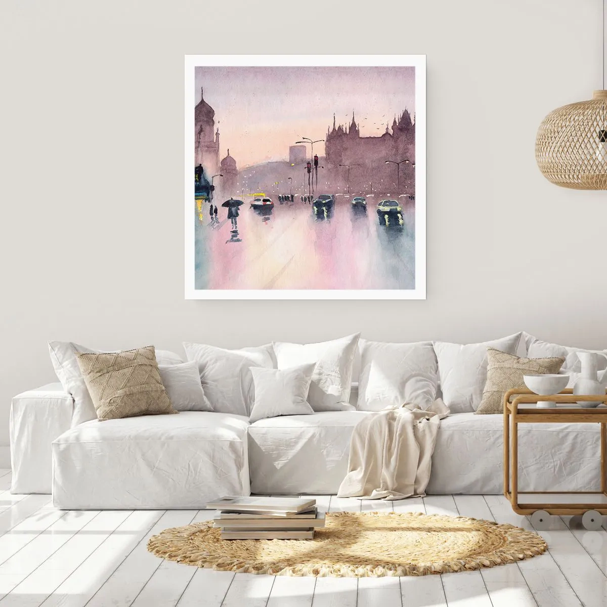 Poster - Într-o ceață ploioasă - 40x40 cm