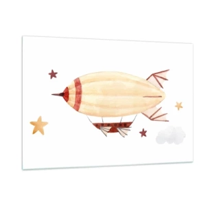 Tablou pe sticlă - Aeronava - 120x80 cm