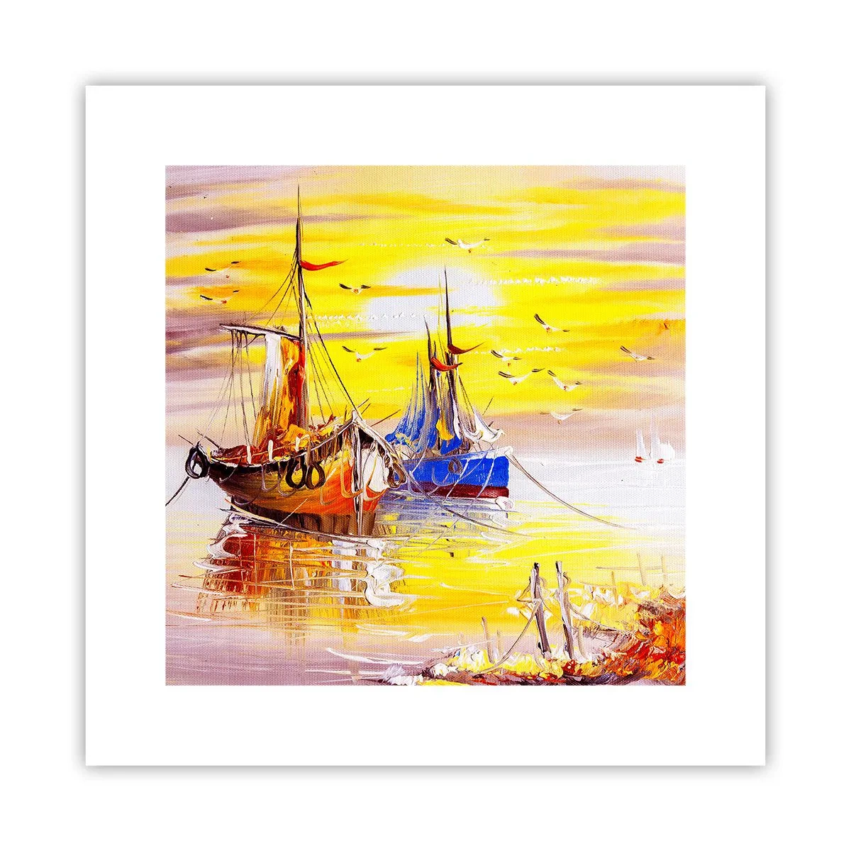 Poster - O binemeritată odihnă în port - 30x30 cm