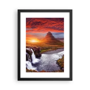 Poster în ramă neagră - Imaginea Pământului de Mijloc - 30x40 cm
