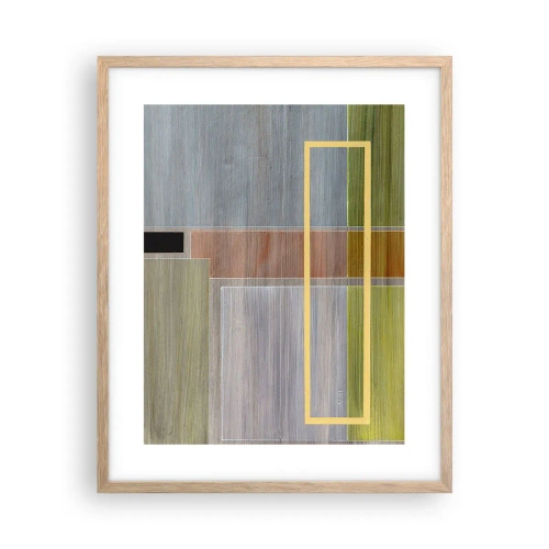 Poster în ramă de stejar deschis - Drept și liniștit - 40x50 cm
