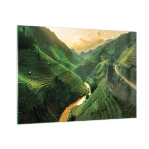 Tablou pe sticlă - Valea vietnameză - 100x70 cm