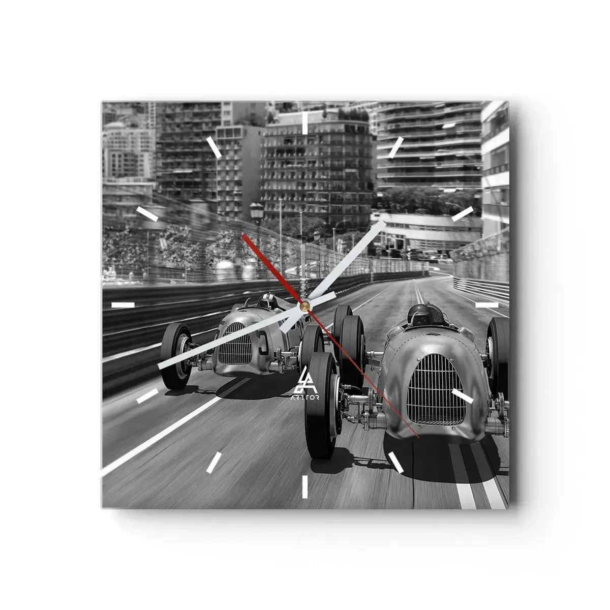 Ceas de perete - Ceas pe sticlă - A fost odată ca niciodată în Monte Carlo - 40x40 cm