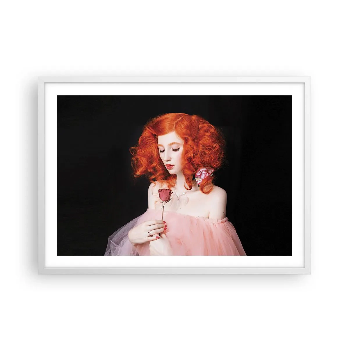 Poster în ramă albă - În stil baroc - 70x50 cm