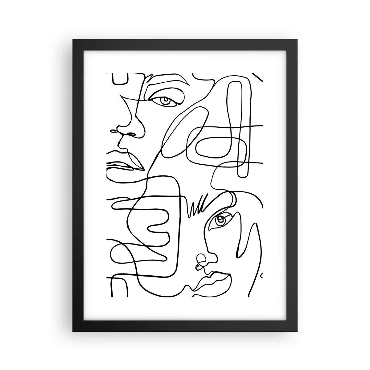 Poster în ramă neagră - Într-o încurcătură de emoții - 30x40 cm