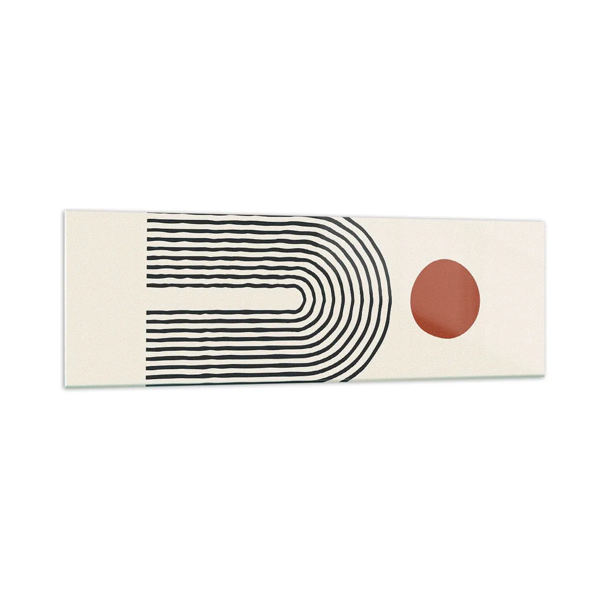 Tablou pe sticlă - Magnetismul formelor și al culorilor - 160x50 cm