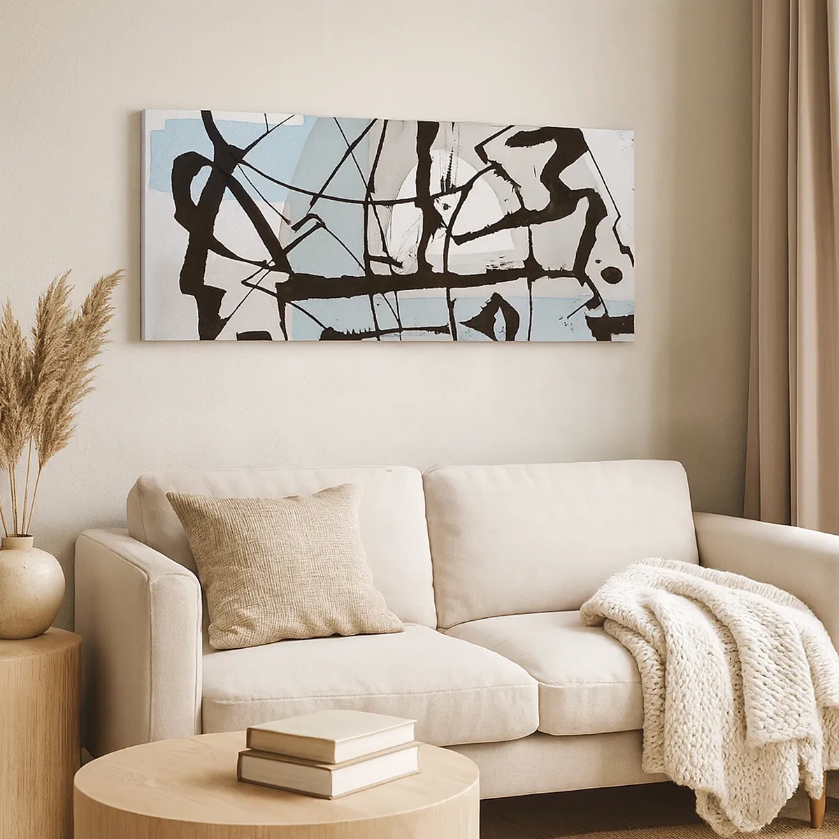 Tablou pe pânză - Cu toate acestea, albastru - 30x30 cm