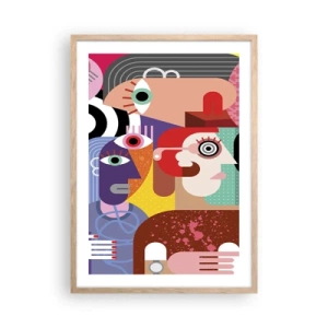 Poster în ramă de stejar deschis - Am venit de la domnul Picasso - 50x70 cm