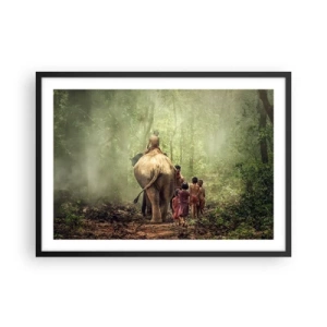 Poster în ramă neagră - Noua Carte a Junglei - 70x50 cm