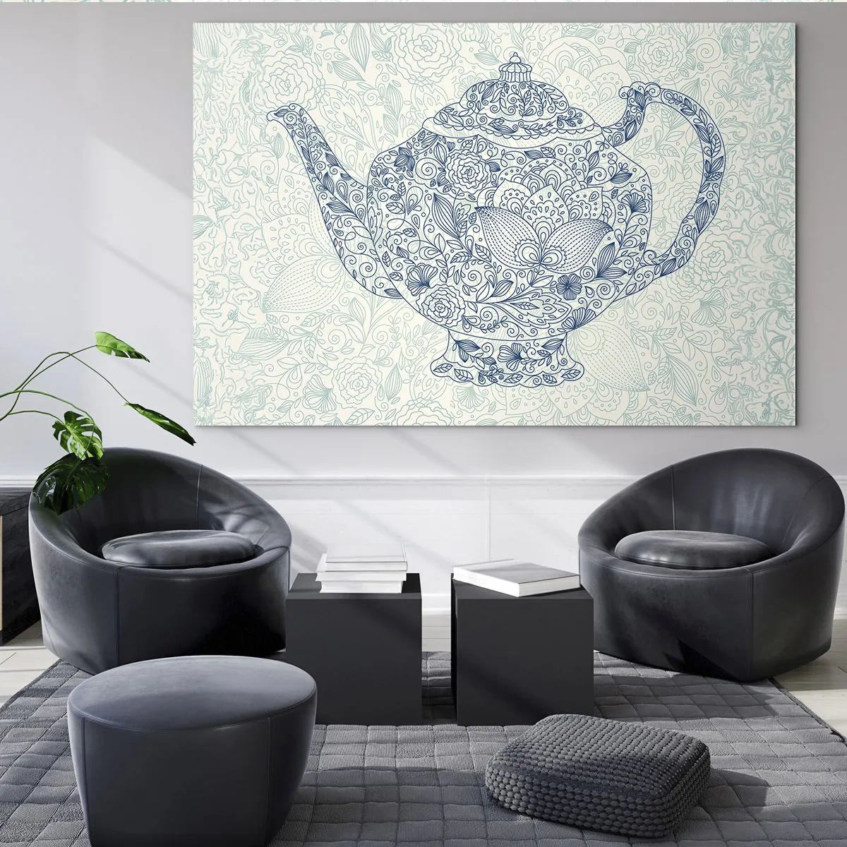 Tablou pe sticlă - Farmecul ceaiului - 120x80 cm