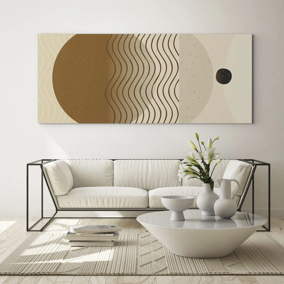 Tablou pe sticlă - Despre originea figurilor geometrice - 120x50 cm