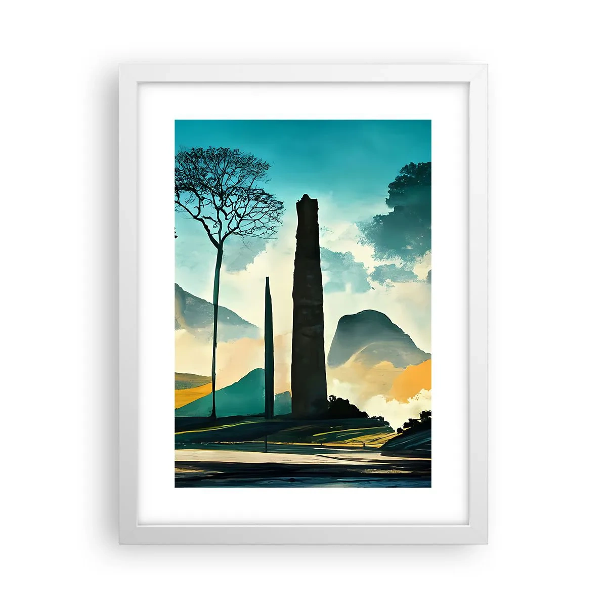 Poster în ramă albă - Din ce în ce mai sus - 30x40 cm