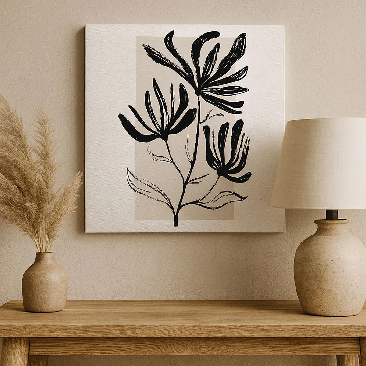 Tablou pe pânză - Schiță pentru ierbar - 30x30 cm