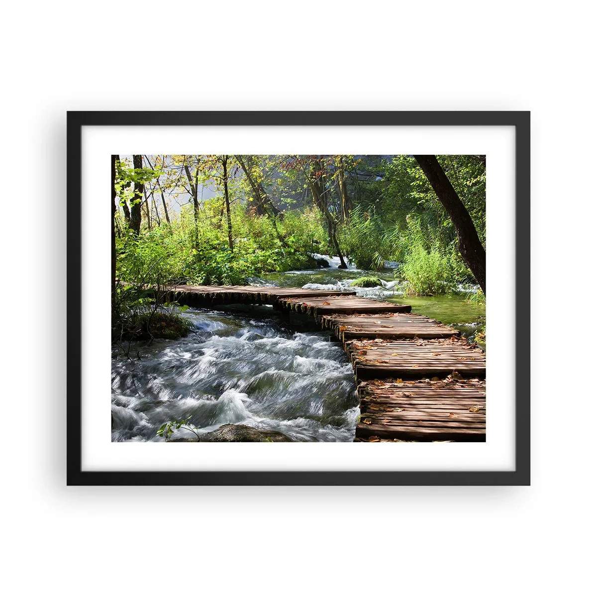 Poster în ramă neagră - Cascadă spumoasă - 50x40 cm