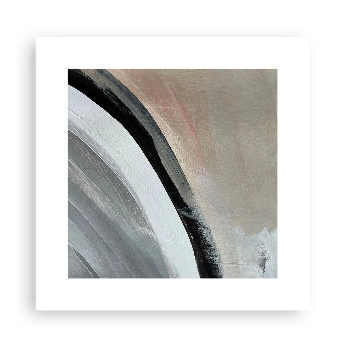 Poster - Compoziție: arc de negru și gri - 30x30 cm