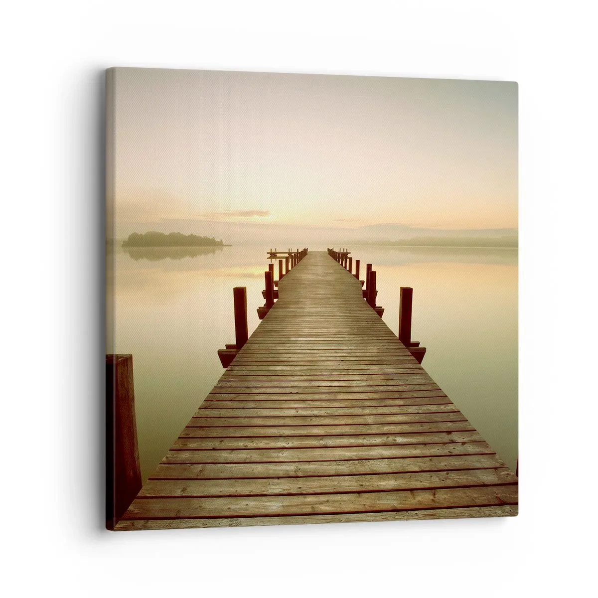 Tablou pe pânză - Înainte de răsărit, zori, lumină - 30x30 cm