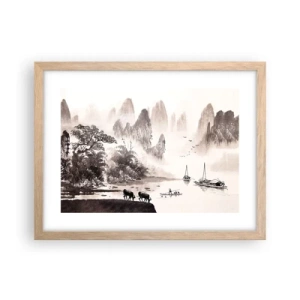 Poster în ramă de stejar deschis - Viața exotică de zi cu zi a Estului - 40x30 cm