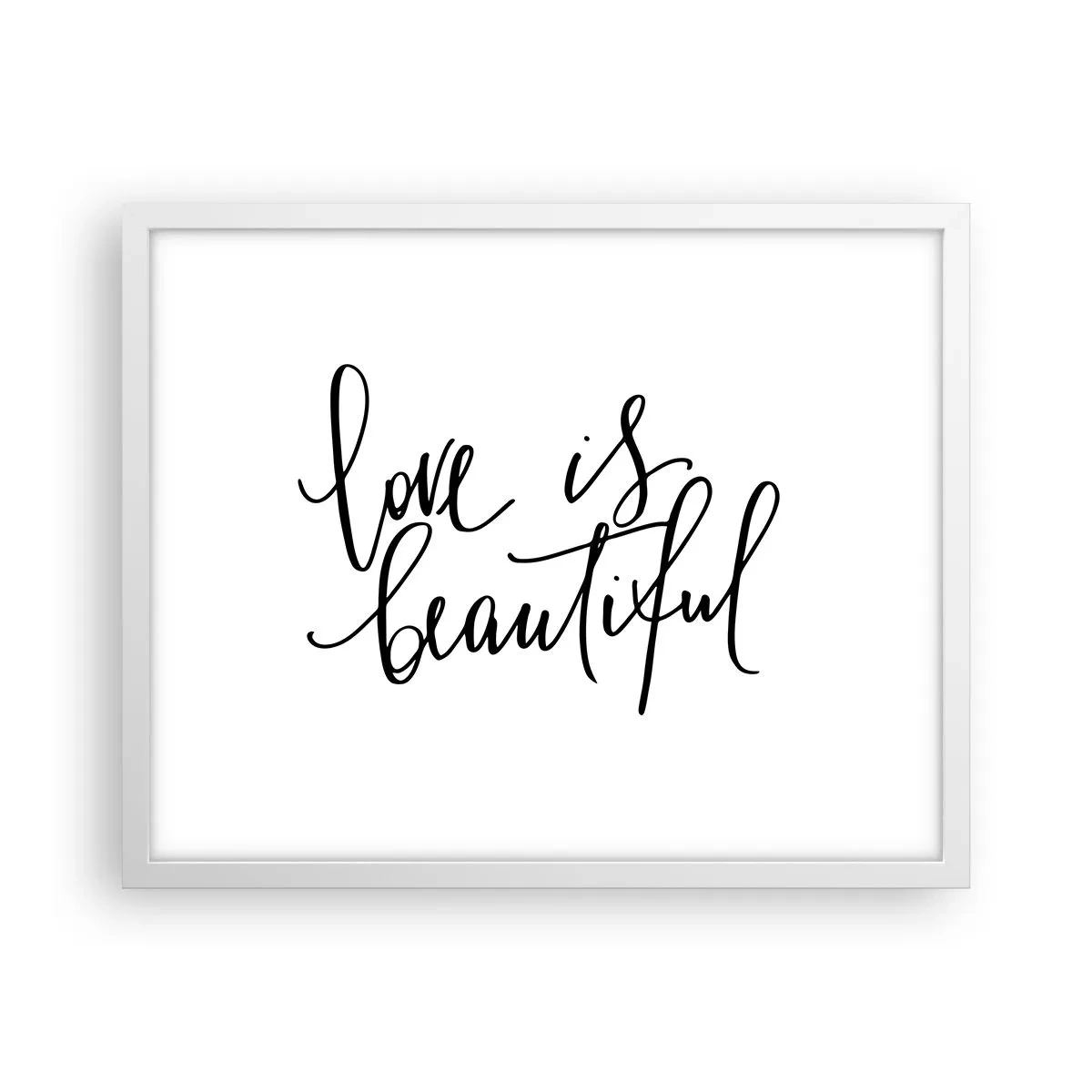 Poster în ramă albă - Citiți și repetați - 50x40 cm