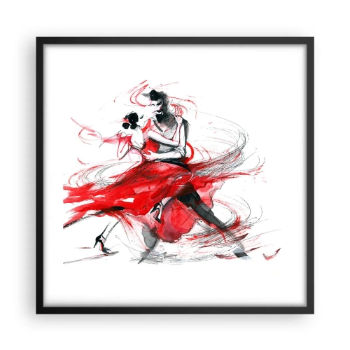Poster în ramă neagră - Tango - ritmul pasiunii - 50x50 cm