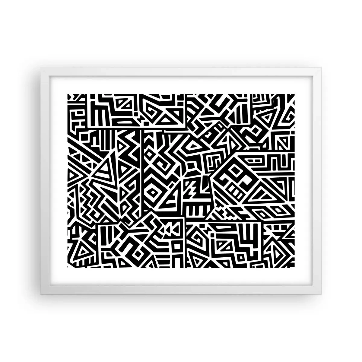 Poster în ramă albă - Compoziție precolumbiană - 50x40 cm