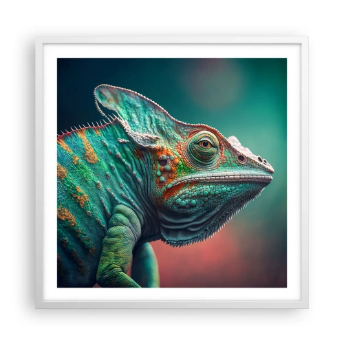 Poster în ramă albă - Mă poți vedea? Nu e bine... - 60x60 cm