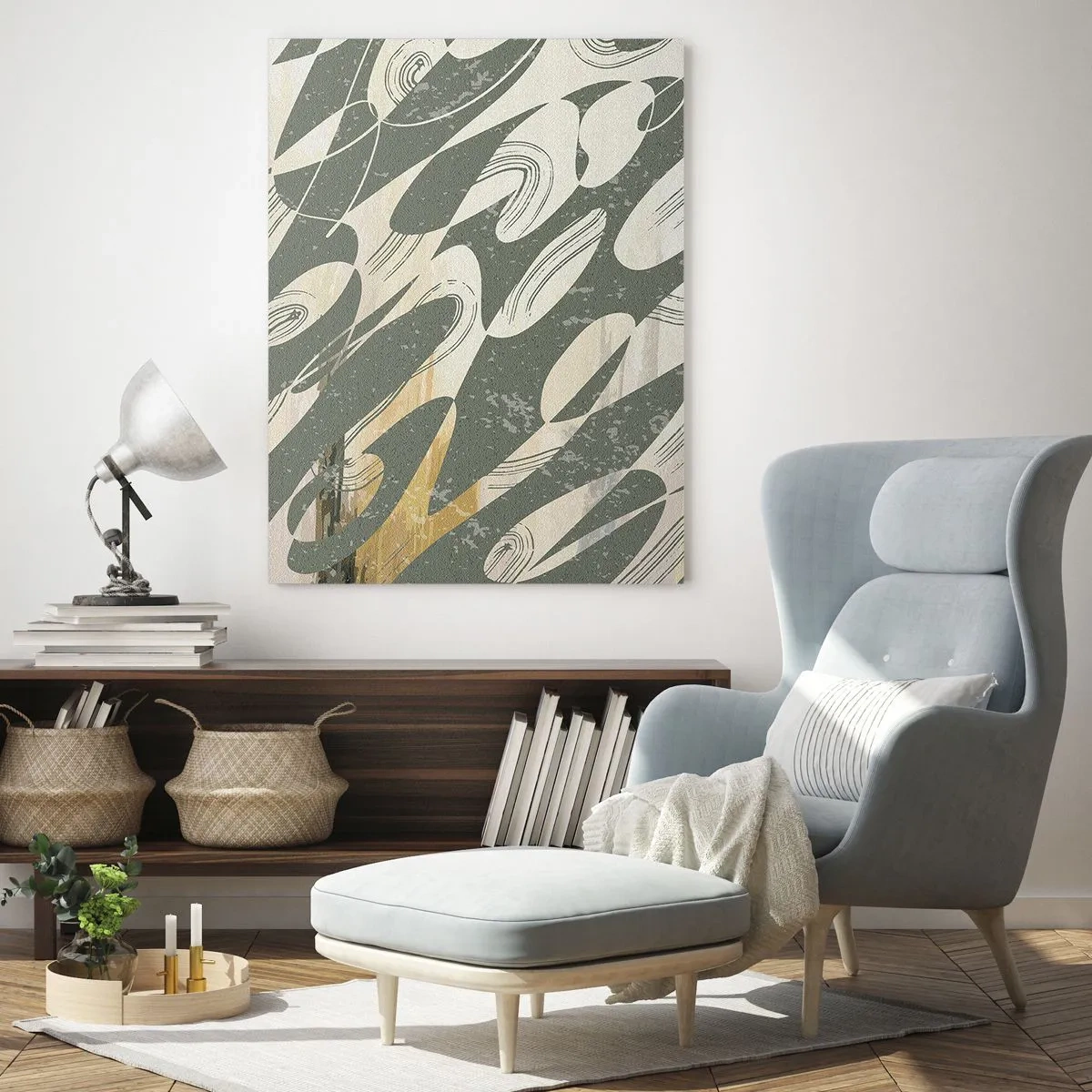 Tablou pe sticlă - Abstracție ritmică - 50x70 cm