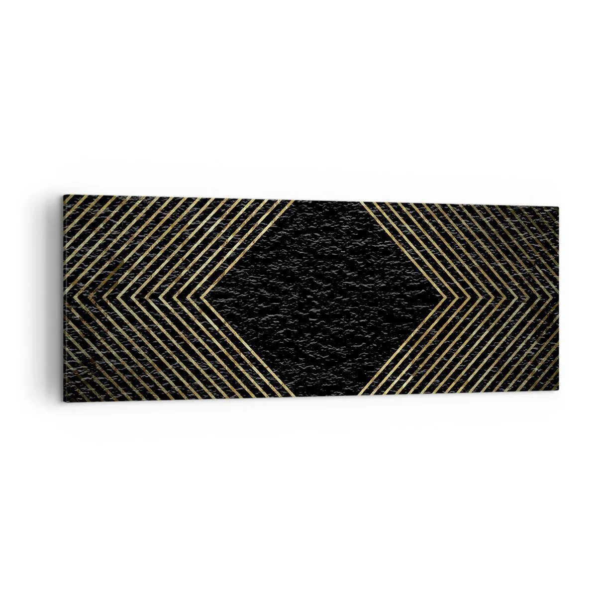 Tablou pe pânză - Geometrie în stil glamour - 140x50 cm