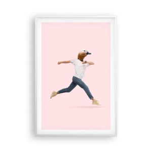 Poster în ramă albă - Un strop de absurditate - 61x91 cm