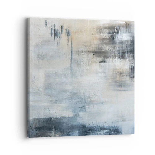 Tablou pe pânză - În spatele unui voal albastru - 30x30 cm