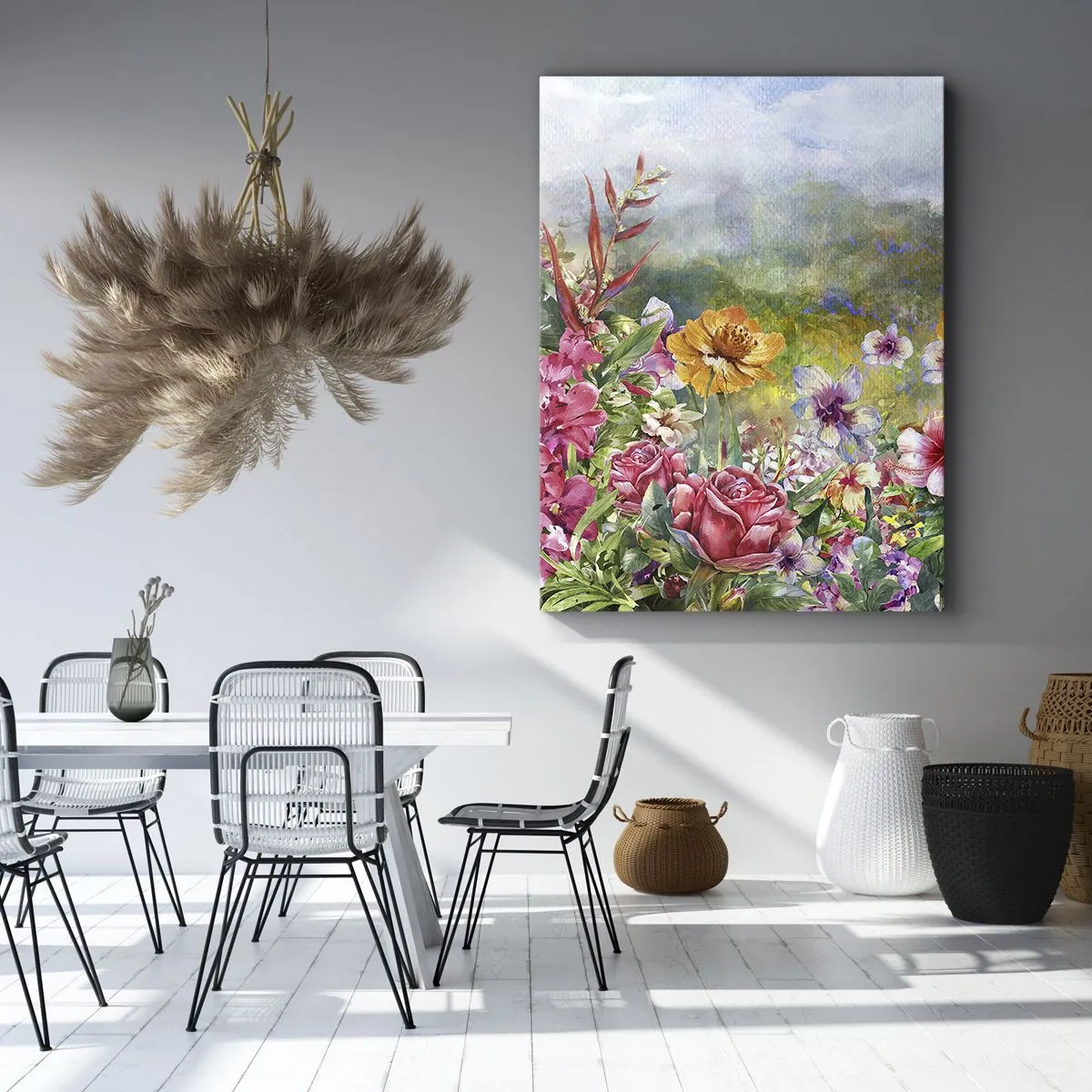 Tablou pe pânză - O grădină înnebunită - 45x80 cm