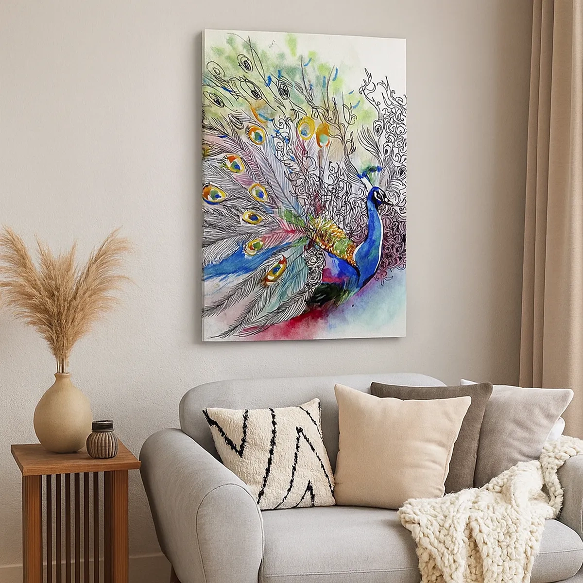 Tablou pe pânză - Cu mândrie împotriva griului  - 50x70 cm