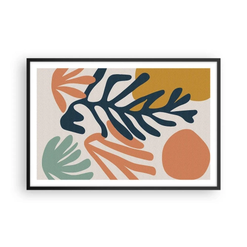 Poster în ramă neagră - Mări de corali - 91x61 cm