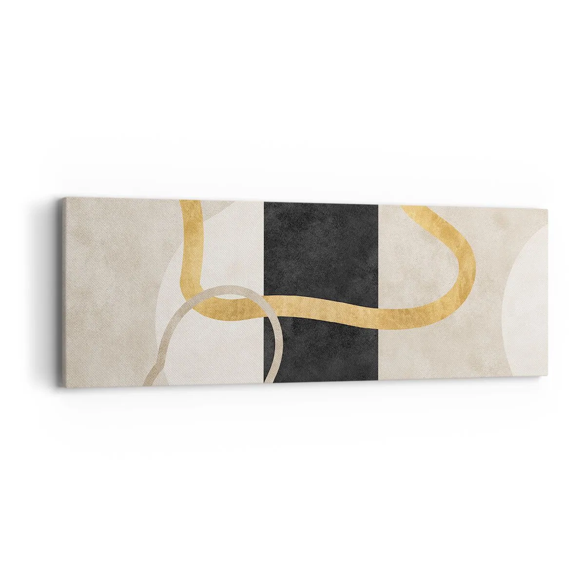 Tablou pe pânză - Forme înbuclite - 90x30 cm