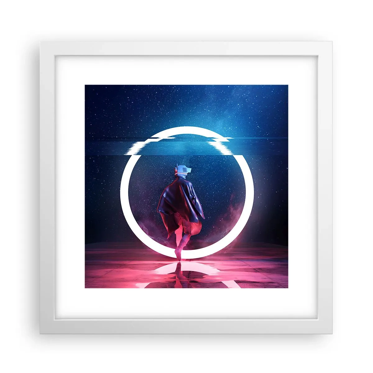 Poster în ramă albă - Între lumi - 30x30 cm