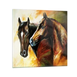 Tablou pe sticlă - De două ori mai fermecător - 60x60 cm