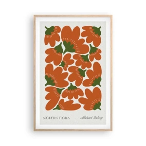 Poster în ramă de stejar deschis - Din viața unei flori - 61x91 cm