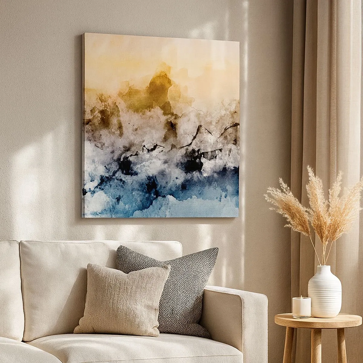 Tablou pe pânză - Scufundate într-un vârtej de ceață - 30x30 cm