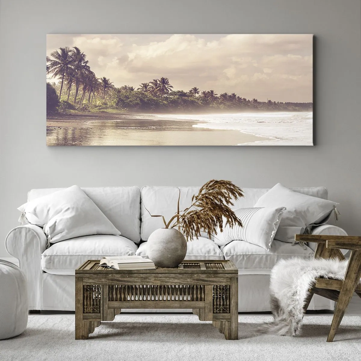 Tablou pe pânză - Mângâind valurile - 100x40 cm